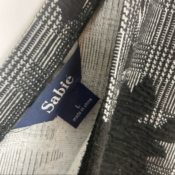 Sabie fit and flare dress, gray and black Size large - Picture 4 of 6